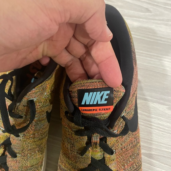 Nike LunarEpic Flyknit Low Running Shoes 843764-804 Orange Mens Size 15 - Picture 6 of 9